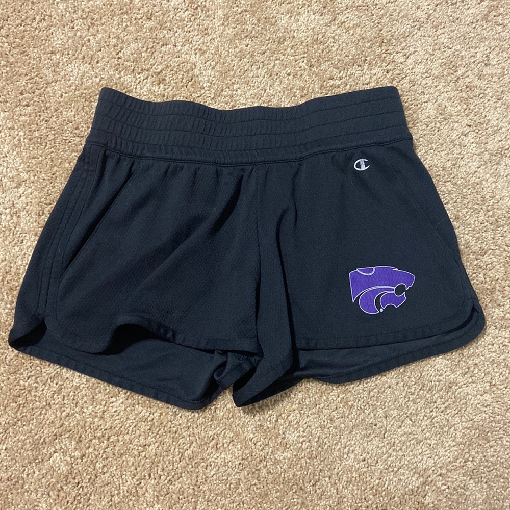 K-State Kansas State KSU Wildcat Print Champion Athletic Running Shorts